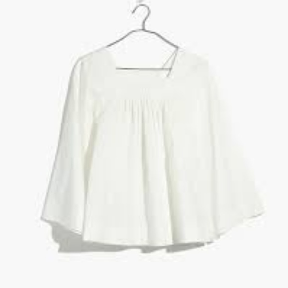 Madewell Tops - Madewell Square-Neck White  Peasant Boho Top M